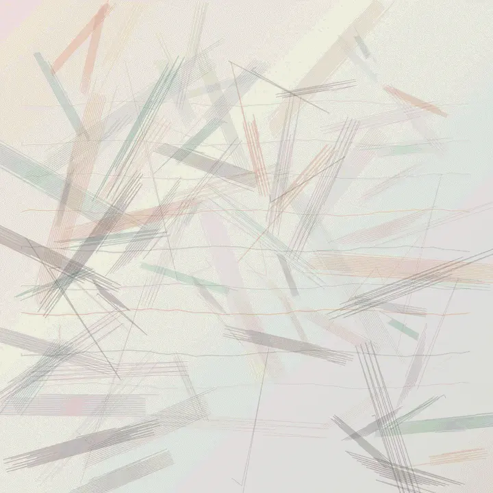 Afterimage of the Model: cumulative painting state 2 of 4; A full-original 2048 × 2048 deterministic offline composition titled “Afterimage of the Model”; see the preserved native review and provenance paths for work-specific visual and process evidence.