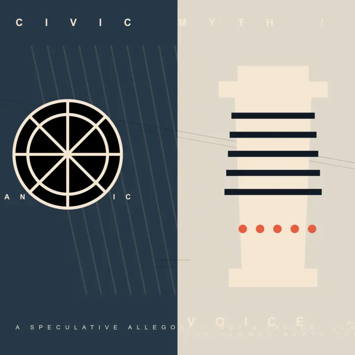 Civic Myth / AI Voice: cumulative painting state 4 of 4; A full-original 2048 × 2048 deterministic offline composition titled “Civic Myth / AI Voice”; see the preserved native review and provenance paths for work-specific visual and process evidence.