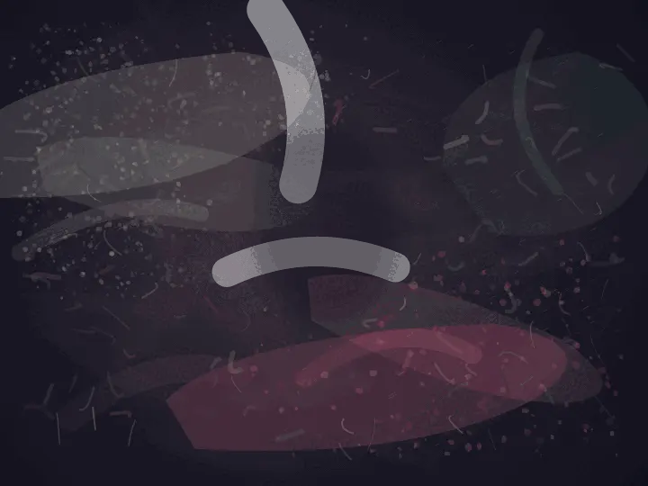 The Architecture of Elsewhere: cumulative painting state 3 of 3; A soft black-purple ground holds a large translucent milk-white transfer entering from the upper-left, a dark central breathing interval, an oxidized green deposit at upper-right, and a magenta sediment body crossing the lower-right; small pale, rose, and green residue gathers around their edges.