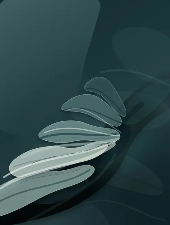 The Tide Did Not Ask the Surface: cumulative painting state 3 of 6; Sculptural nocturnal fold has atmosphere, but it resolves into a polished product-render object centered on passive darkness.