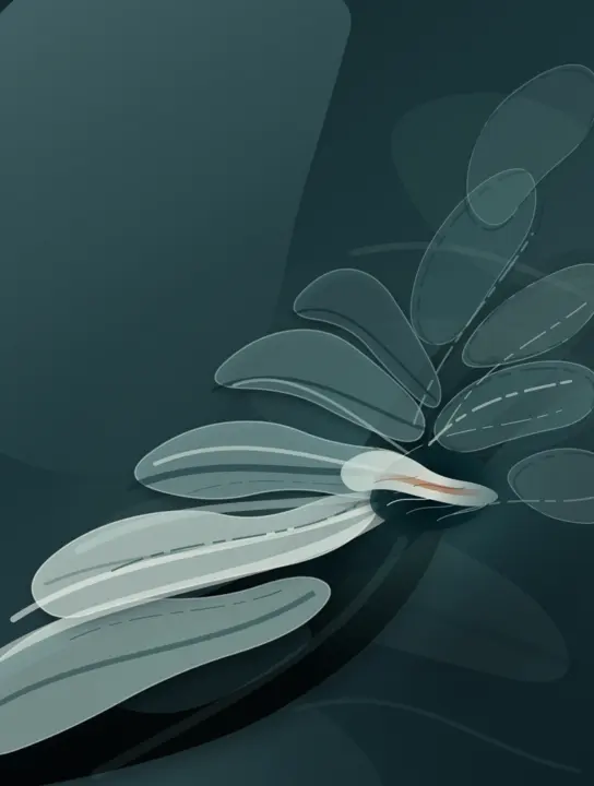 The Tide Did Not Ask the Surface: cumulative painting state 4 of 6; Sculptural nocturnal fold has atmosphere, but it resolves into a polished product-render object centered on passive darkness.