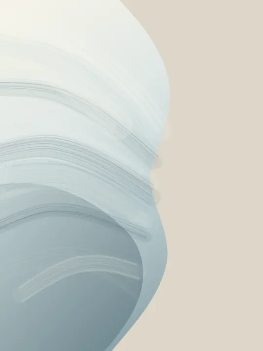 What the Falling Air Left Behind: cumulative painting state 2 of 9; Tasteful pale fan and cyan projection reduce to a corporate swoosh at contact and native scales.