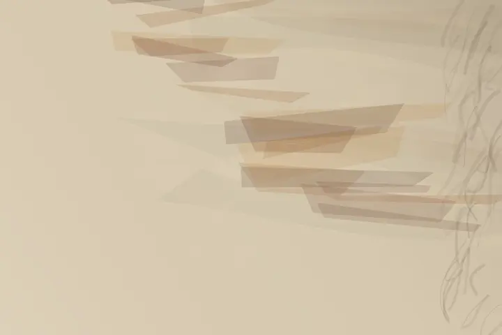 What the Fire Could Not Inherit: cumulative painting state 1 of 4; Monumental diagonal scar and real value stability; native inspection demotes it because repeated sticks, dots, and curls become procedural garnish.