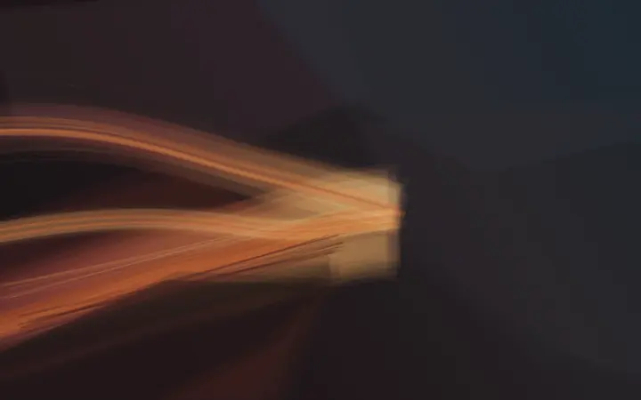 Where Heat Learns Another Route: cumulative painting state 2 of 4; Polished bilateral light trails converge at a payoff node; the result is technology-brand motion wallpaper.