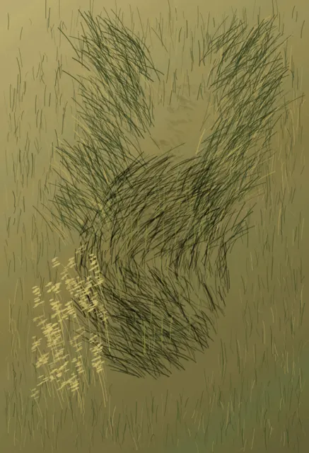 Pressed Grass After the Animal interprets wake through compressed vegetation route as an independently authored causal raster.