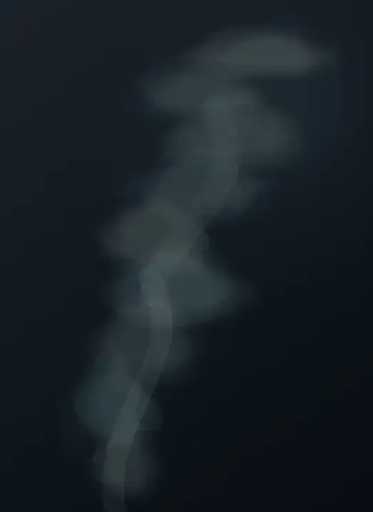 Smoke Without Its Fire: cumulative painting state 2 of 4; Smoke Without Its Fire studies wake and remainder through an independently authored deterministic raster system.