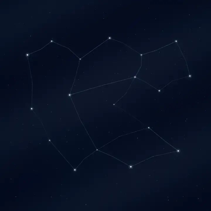 Missing Star, Retained Pressure: cumulative painting state 3 of 4; Missing Star, Retained Pressure makes the prompt “A constellation after one star is lost.” visible through a distinct causal wake, retained material consequence, and asymmetric field hierarchy.