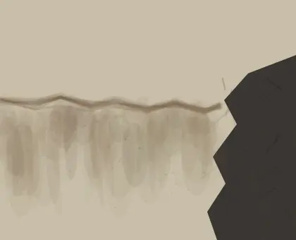 High-Water Record, Broken Wall: cumulative painting state 2 of 4; High-Water Record, Broken Wall interprets the aftermath through mnemonic wall erosion, with visible residue, differentiated scale, and asymmetric material authority.