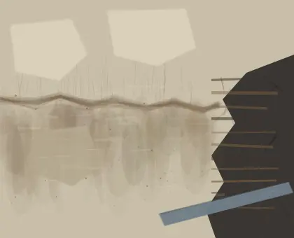 High-Water Record, Broken Wall: cumulative painting state 4 of 4; High-Water Record, Broken Wall interprets the aftermath through mnemonic wall erosion, with visible residue, differentiated scale, and asymmetric material authority.