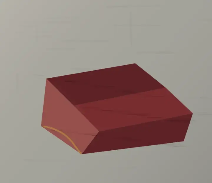 Standard at Rest: cumulative painting state 2 of 4; A folded abraded red standard rests low on quiet stone with a small ochre repair and a released multi-strand cord.